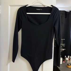 Soft black long sleeve bodysuit